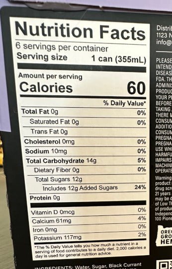 Black Currant Seltzer, 5mg THC, 10mg CBD (6 pack) - Zaza Zenn Store - Cycling Frog