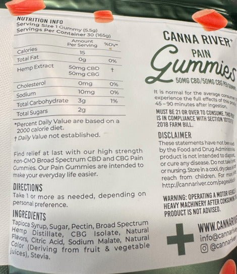 Pain Relief CBD Gummies (Strawberry Mango) - Zaza Zenn Store - Canna River