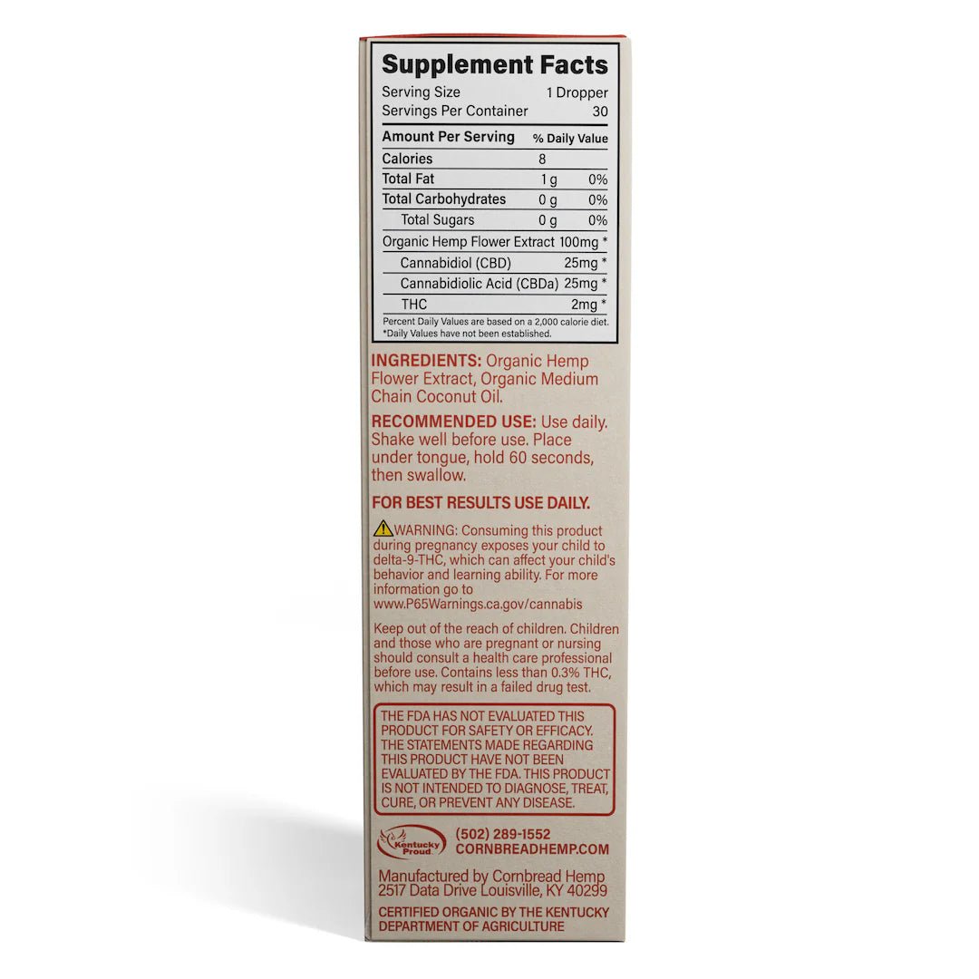 Whole Flower CBDa Oil - Zaza Zenn Store - Cornbread Hemp