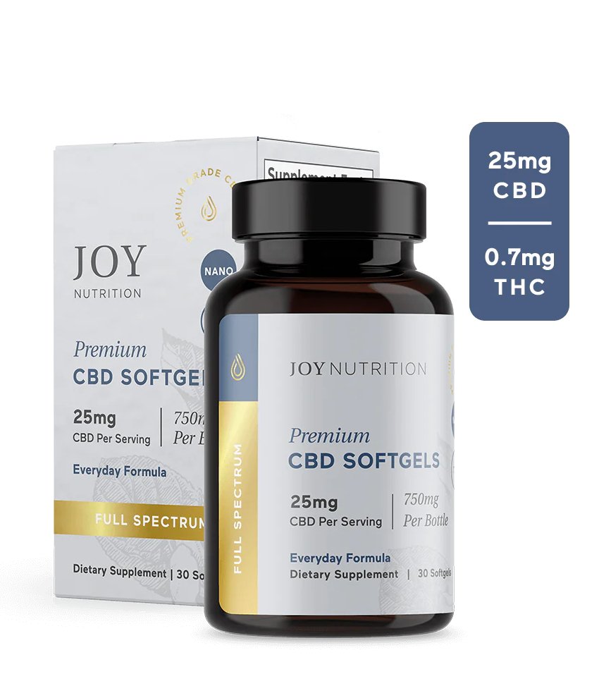 25mg Full - Sprectrum CBD Softgels - Zaza Zenn Store - Joy Organics