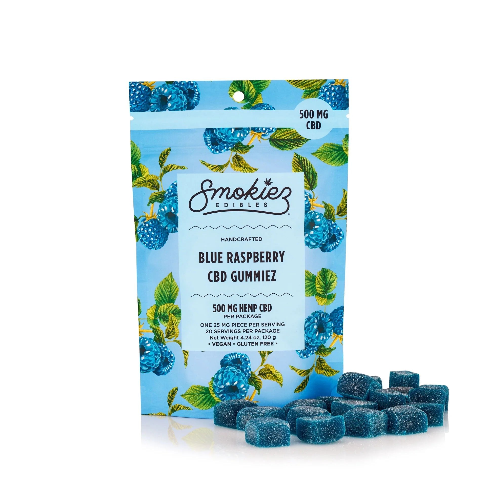 Blue Raspberry CBD Gummies - 20ct. - Zaza Zenn Store - Smokiez CBD