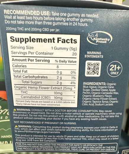 Blueberry Breeze Gummies (Cornbread Hemp) - Zaza Zenn Store - Cornbread Hemp