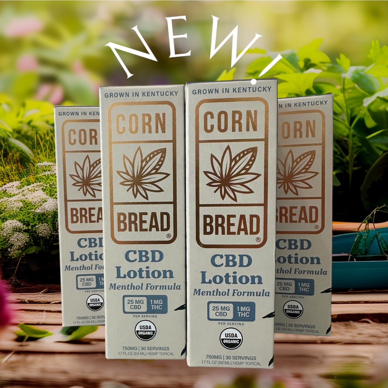 (Cornbread Hemp) CBD Lotion + Menthol - Zaza Zenn Store - Cornbread Hemp