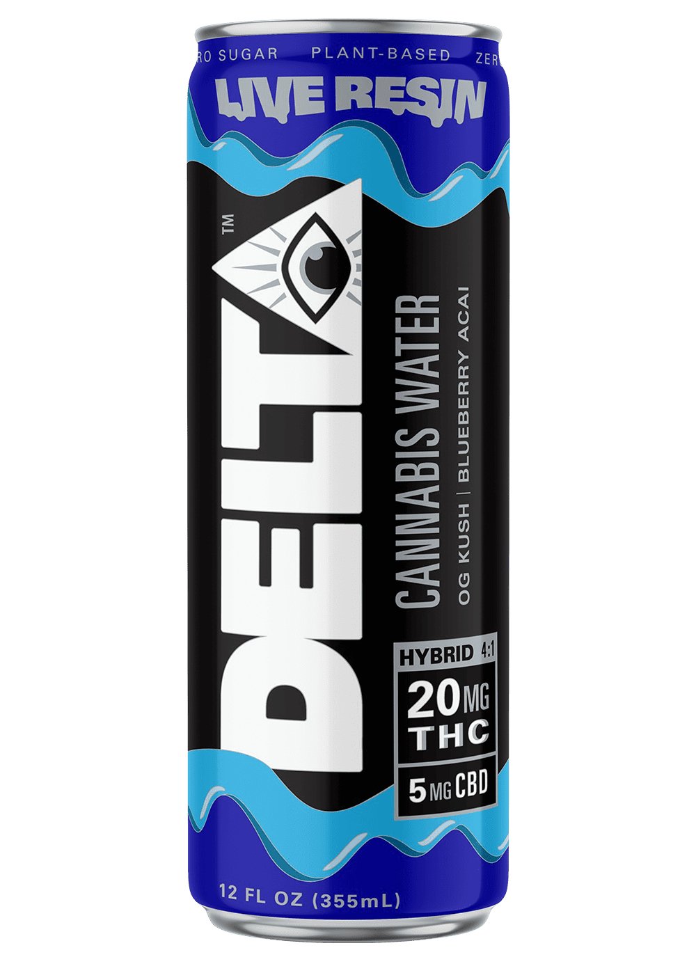 DELTA Cannibis Water - Blueberrry ACAI (4 - pack) - Zaza Zenn Store - DELTA