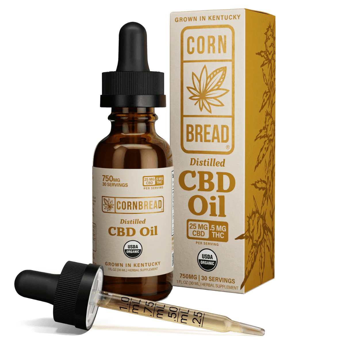 Distilled USDA Organic CBD Oil (Cornbread Hemp) - Zaza Zenn Store - Cornbread Hemp