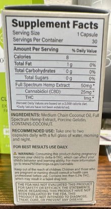 Full - Spectrum CBD Capsules (Cornbread Hemp) - Zaza Zenn Store - Cornbread Hemp