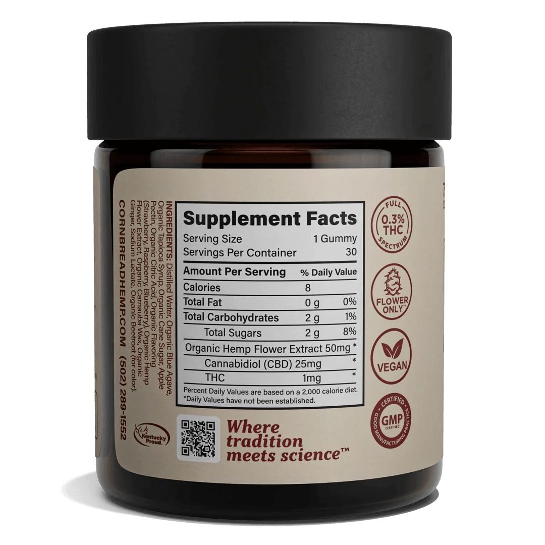 Full Spectrum CBD Gummies - Berry - Zaza Zenn Store - Cornbread Hemp