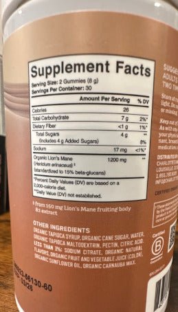 Lion's Mane Mushroom Gummies - Focus Formula - Zaza Zenn Store - Charlotte's Webb
