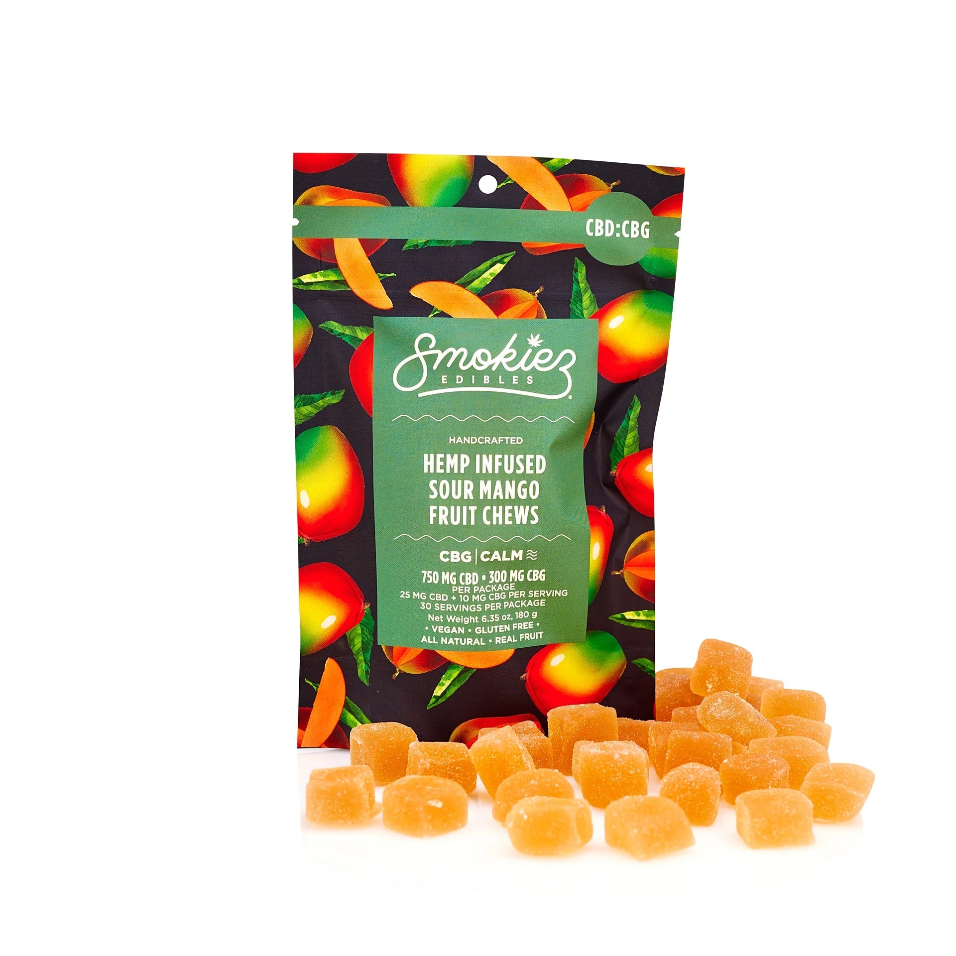 Sour Mango CBD:CBG 2.5:1 Gummies - 30 ct. - Zaza Zenn Store - Smokiez CBD