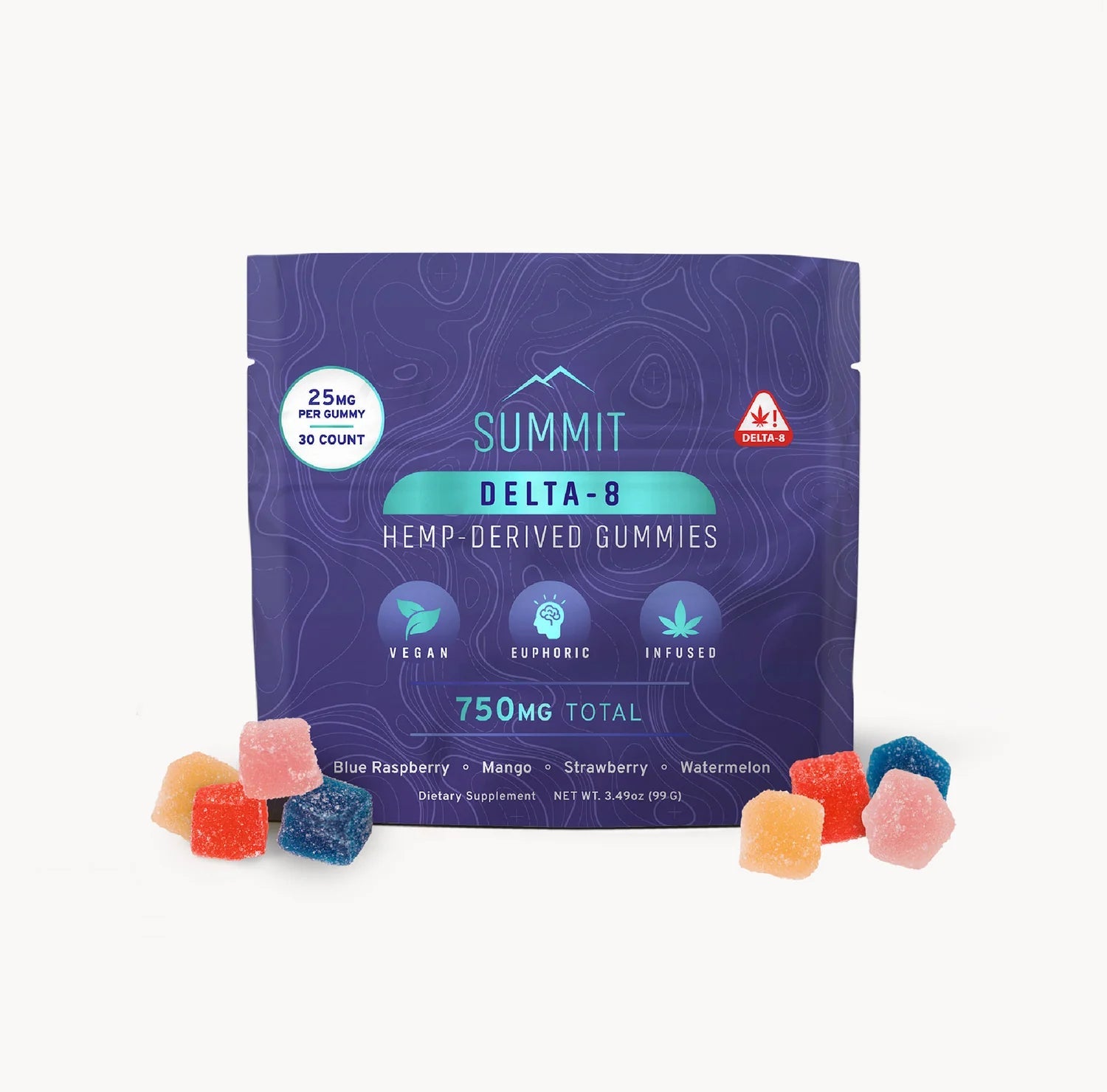 Summit 25mg Delta - 8 Gummies - 30ct. - Zaza Zenn Store - Summit