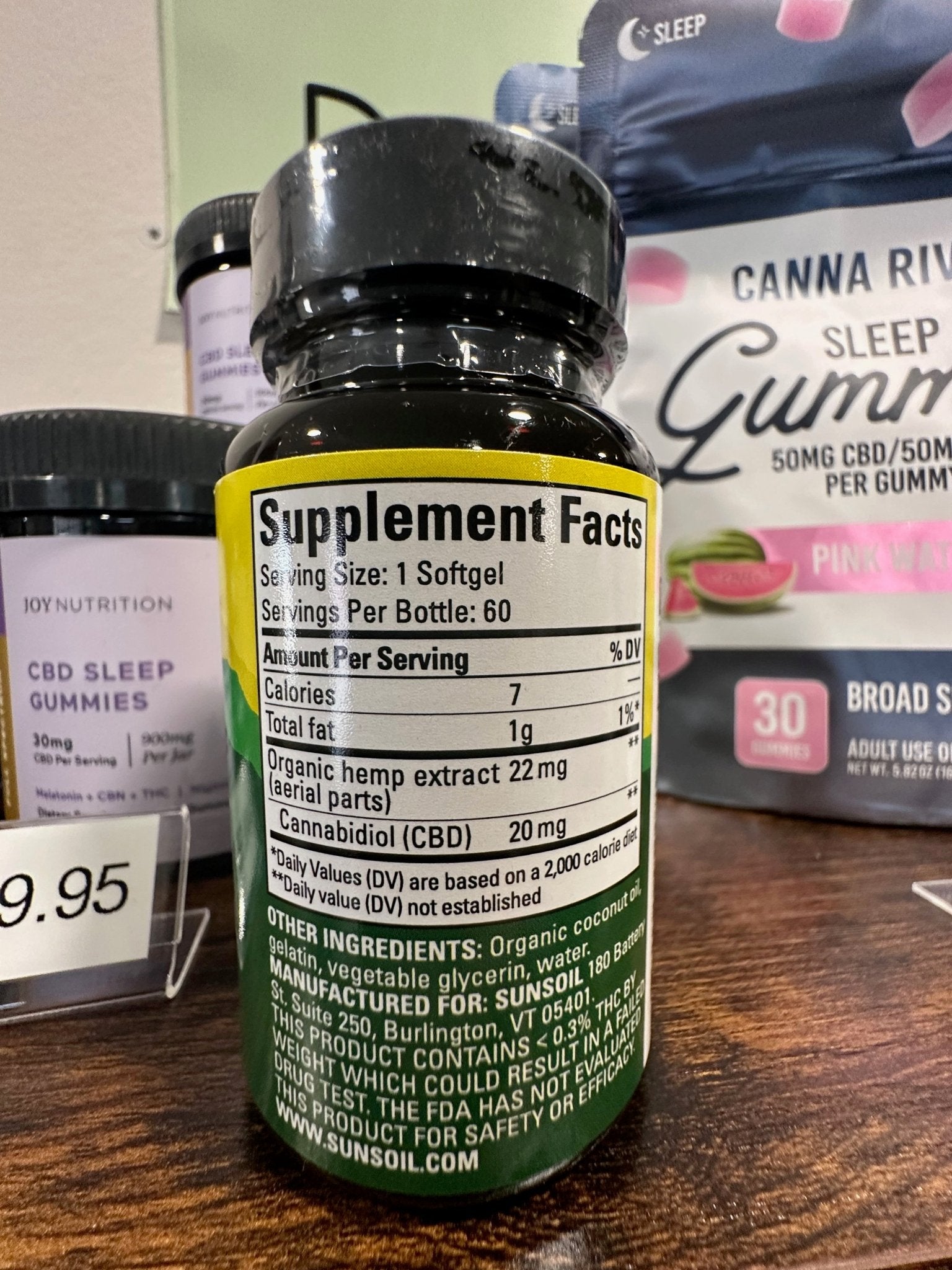 (Sunsoil) 25mg CBD Softgels - Balanced - Zaza Zenn Store - Sunsoil