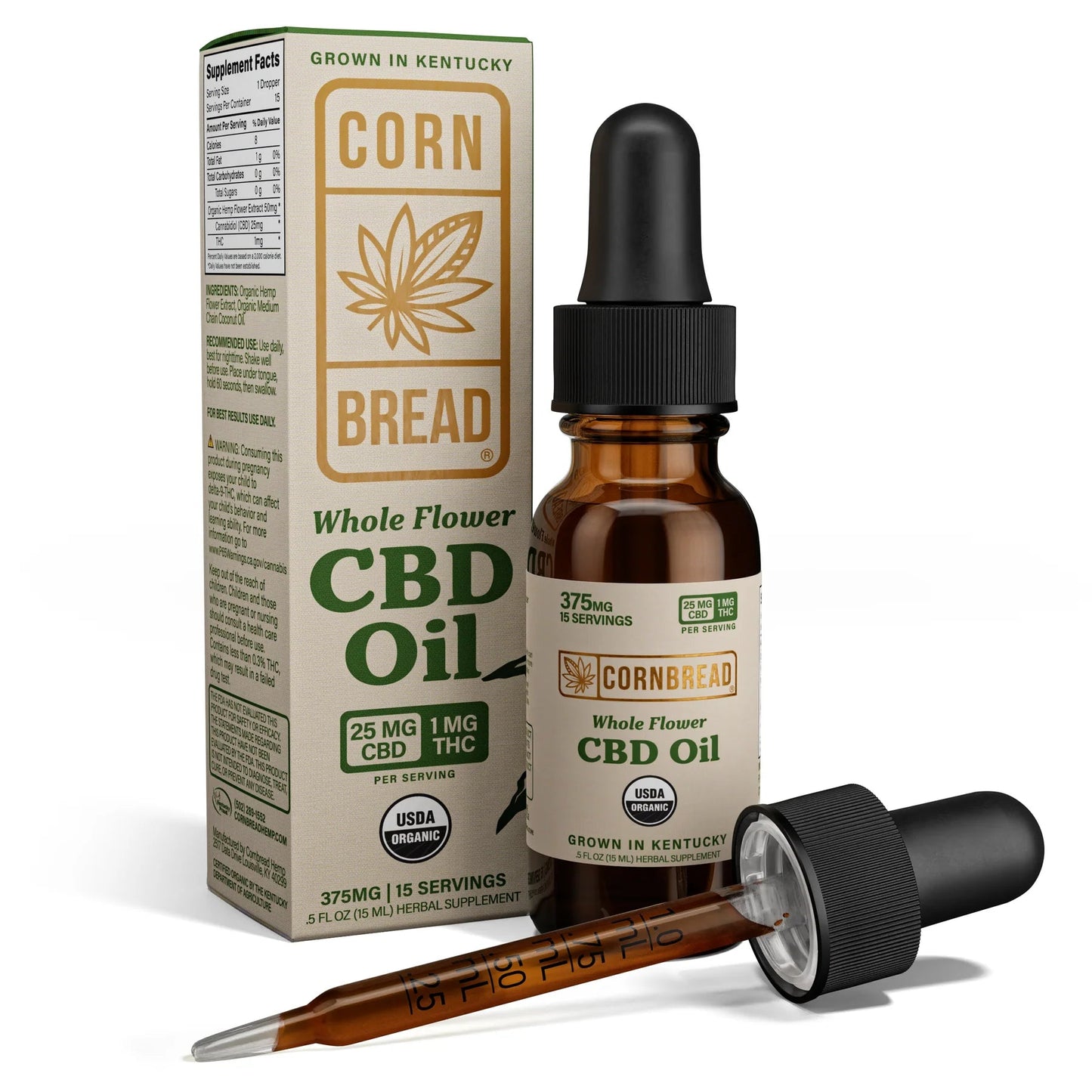 Whole Flower USDA Organic CBD Oil (Cornbread Hemp) - Zaza Zenn Store - Cornbread Hemp